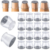 32 Pcs Chair Leg Protectors for Hardwood Floors, Silicone Felt Furniture Leg Cover Pad for Protecting Floors from Scratches and Noise, Smooth Moving, Large(Fit Round Diameter：1-5/16" to 2")