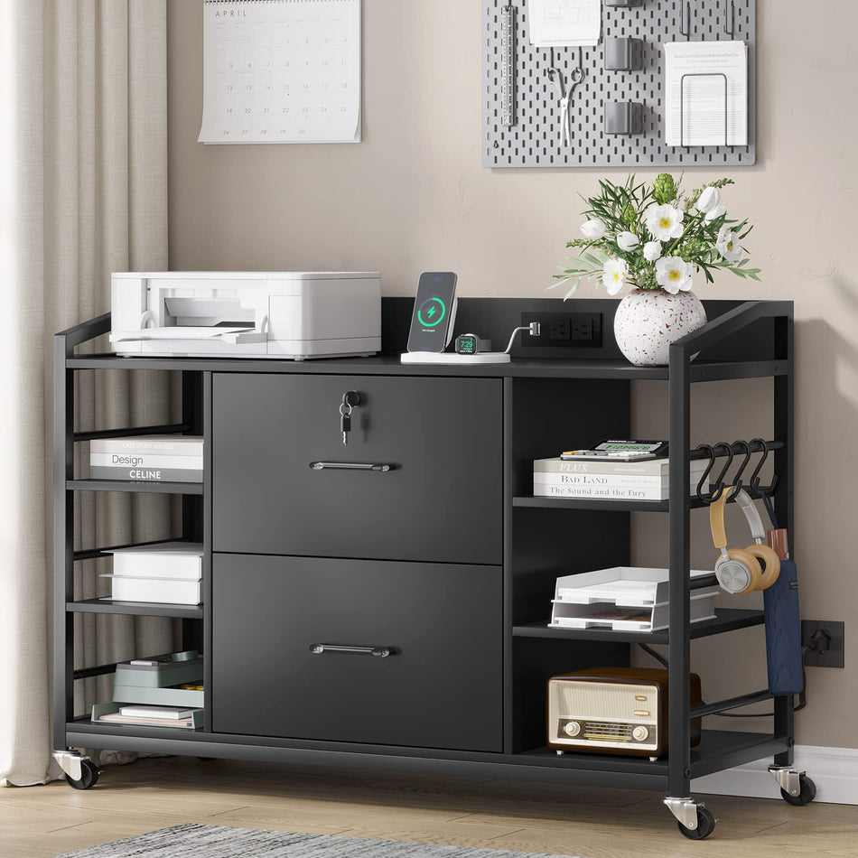 SEDETA 44" File Cabinet with Lock, Filing Cabinet fits Legal/Letter Size