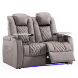 Weilianda Home Theater Seating, Top Grain Leather Movie Theater Chair