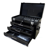 439 Piece Mechanics Tool Set, 3 Drawer Heavy Duty Metal Box with Household Tool Kit, Portable Tool Organizer Case for Auto Repair, Garage, Warehouse, Workshop, Repair Shop (Blue & Black)