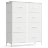 SONGMICS Dresser for Bedroom, Chest of Drawers, TV Stand, Steel, MDF, 5 Non-Woven Fabric Drawers, Storage Organizer Unit, Closet, Entryway, Ink Black and Ebony Black ULGS322B01S
