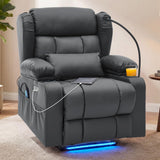 Redlife 3-Seater Power Recliner Sofa with Dual Consoles, Massage & Heat