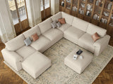EASE MOOSE Modular Sectional Sofa, Leather Sectional Couch, Deep Brown