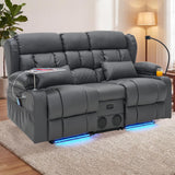 Redlife 3-Seater Power Recliner Sofa with Dual Consoles, Massage & Heat