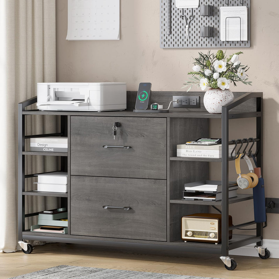 SEDETA 44" File Cabinet with Lock, Filing Cabinet fits Legal/Letter Size