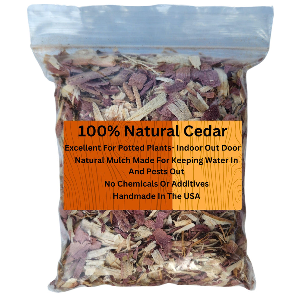 100% Natural Cedar Shavings | Mulch | Great for Outdoors or Indoor Potted Plants | Dog Bedding (4 Quart)