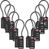 LUGGEX 10 Pack TSA Locks for Luggage, Luggage Locks TSA Approved