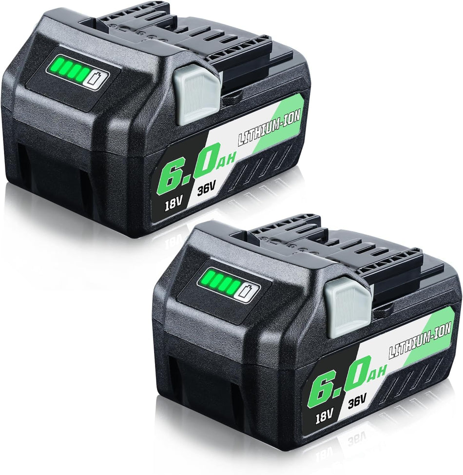 BSL36B18 6.0 Replacement for Metabo Battery, Upgrade Battery Compatible with Metabo 36V/18V Cordless Power Tools 2-Pack