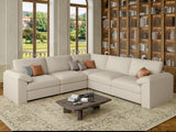 EASE MOOSE Modular Sectional Sofa, Leather Sectional Couch, Deep Brown