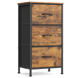 SONGMICS Dresser for Bedroom, Chest of Drawers, TV Stand, Steel, MDF, 5 Non-Woven Fabric Drawers, Storage Organizer Unit, Closet, Entryway, Ink Black and Ebony Black ULGS322B01S