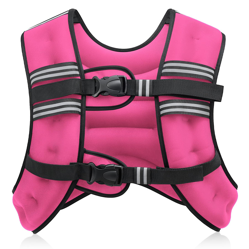 ZELUS Weighted Vest, 6lb/8lb/12lb/16lb/20lb/25lb/30lb Weight Vest with Reflective Stripe for Workout, Strength Training, Running, Fitness, Muscle Building, Weight Loss, Weightlifting