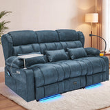 Redlife 3-Seater Power Recliner Sofa with Dual Consoles, Massage & Heat