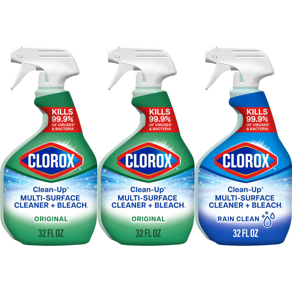 CLOROX Clean-Up Multi-Surface Cleaner with Bleach, 32 Fl Oz Ea, Pack of 3 (Pack May Vary)