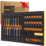 Mulwark 86PC Magnetic Nut Driver Set & Impact Driver Bit Set, 1/4" Metric & SAE Sockets, Nut Driver Set Power Bits, Adapters, Extensions, Universal Socket, Wing Nut Driver & Bit Holder for Automotive