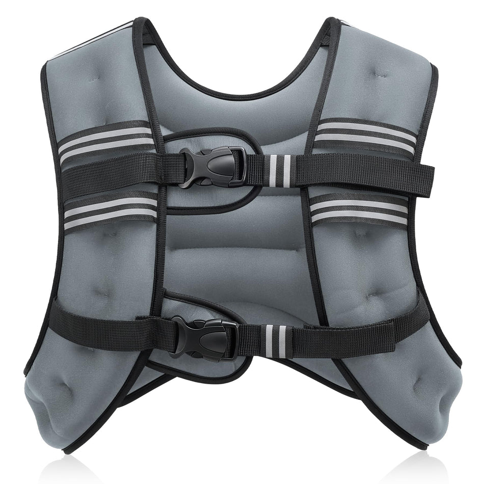 ZELUS Weighted Vest, 6lb/8lb/12lb/16lb/20lb/25lb/30lb Weight Vest with Reflective Stripe for Workout, Strength Training, Running, Fitness, Muscle Building, Weight Loss, Weightlifting