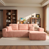 ovios 104" Cloud Sectional Couch with L-Shape Chaise,Modern Modular Sofa with Deep Seat, Upholstered Couches for Living Room Bedroom,No Assembly Required, Grey (Plush Corduroy Fabric)