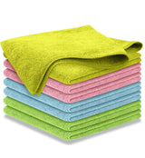 USANOOKS Microfiber Cleaning Cloth Grey - 12 Pcs (12.5"x12.5") - High Performance - 1200 Washes, Ultra Absorbent Microfiber Towel Weave Grime & Liquid for Streak-Free Mirror Shine - Car Washing Cloth