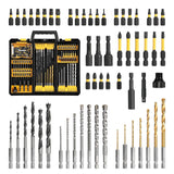 TOLESA 105pcs Drill Bit Set Titanium Coated, High Speed Steel Twist Driver Bit Set for Metal, Wood & Masonry, Screwdriver Bits Set, Countersink & More with Organizer Case