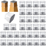 32 Pcs Chair Leg Protectors for Hardwood Floors, Silicone Felt Furniture Leg Cover Pad for Protecting Floors from Scratches and Noise, Smooth Moving, Large(Fit Round Diameter：1-5/16" to 2")
