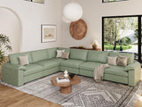 EASE MOOSE Modular Sectional Sofa, Leather Sectional Couch, Deep Brown