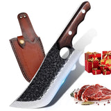 DRGSKL Serbian Chef Knife Set - 6 PCS Hand Forged Knife Set with Bag