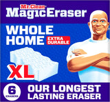 Mr. Clean Magic Eraser, All Purpose Cleaner, Cleaning Scrubber, Wall, Sneaker, Kitchen, Bathroom, Shower Cleaning Supplies, Melamine Pads, Whole Home Extra Durable, 12ct