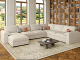 EASE MOOSE Modular Sectional Sofa, Leather Sectional Couch, Deep Brown
