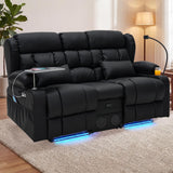 Redlife 3-Seater Power Recliner Sofa with Dual Consoles, Massage & Heat