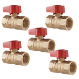 [10-Pack] PROCURU 3/4-Inch Sweat (CxC) Heavy Duty Brass Ball Valve, Full Port, 600 WOG, LF Certified Safe (3BC075-10P)