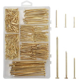 376PCS Nails & Hammer Set, 8oz Hammer, 6 Nail Sizes for Hanging Pictures