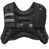 ZELUS Weighted Vest, 6lb/8lb/12lb/16lb/20lb/25lb/30lb Weight Vest with Reflective Stripe for Workout, Strength Training, Running, Fitness, Muscle Building, Weight Loss, Weightlifting