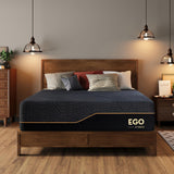 EGOHOME 12 Inch King Memory Foam Mattress for Back Pain, Cooling Copper Gel Bed in a Box, Foam Made in USA, CertiPUR-US Certified, Therapeutic Medium Firm, 76x80x12 Black