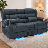 Redlife 3-Seater Power Recliner Sofa with Dual Consoles, Massage & Heat