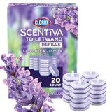 Clorox Scentiva ToiletWand Refills, Coconut and Waterlily, 10 Count