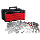 CRAFTSMAN 230 Pcs Mechanics Tool Set, Socket Wrench Set, Car Tool Kit with VERSASTACK Toolbox, SAE and Metric,1/4 in, 3/8 in, and 1/2 Drive, Short and Long Arm Hex Keys (CMMT45306)