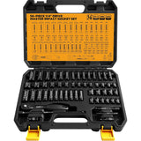 ELEAD 148-Piece Mechanics Tool Set, SAE/Metric 1/4" & 3/8" Drive Socket Set, Magnetic Nut Drivers, Ratcheting Wrenches, Extensions & Adapters, Quick-Release Ratchet, Mechanics Tool for Car Repair