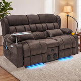 Redlife 3-Seater Power Recliner Sofa with Dual Consoles, Massage & Heat