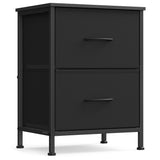 SONGMICS Dresser for Bedroom, Chest of Drawers, TV Stand, Steel, MDF, 5 Non-Woven Fabric Drawers, Storage Organizer Unit, Closet, Entryway, Ink Black and Ebony Black ULGS322B01S