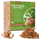 Riare 2 Pack Organic Coco Coir Chips for Plants, 2.2 lb Coconut Husk Bricks