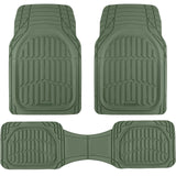Motor Trend FlexTough Floor Mats for Cars, Black Deep Dish All-Weather Car Mats, Waterproof Trim-to Fit Automotive Floor Mats for Cars Trucks SUV, Universal Floor Liner Car Accessories