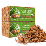 Riare 2 Pack Organic Coco Coir Chips for Plants, 2.2 lb Coconut Husk Bricks