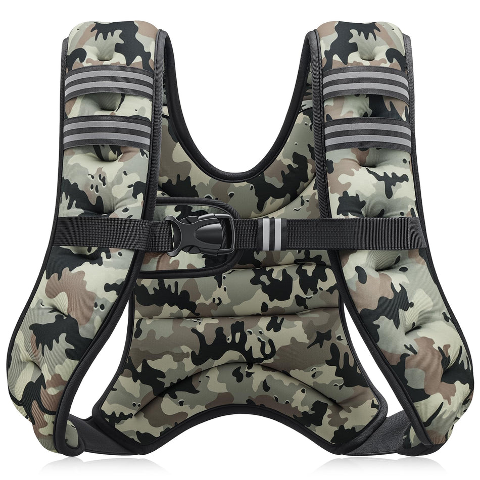 ZELUS Weighted Vest, 6lb/8lb/12lb/16lb/20lb/25lb/30lb Weight Vest with Reflective Stripe for Workout, Strength Training, Running, Fitness, Muscle Building, Weight Loss, Weightlifting