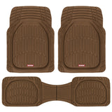 Motor Trend FlexTough Floor Mats for Cars, Black Deep Dish All-Weather Car Mats, Waterproof Trim-to Fit Automotive Floor Mats for Cars Trucks SUV, Universal Floor Liner Car Accessories