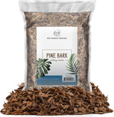 100% Natural Pine Bark Mulch Nuggets (8 Quarts), Small Mulch Chips for Indoor/Outdoor Container Gardening, Ideal for Soil Supplement, Houseplant Mulch