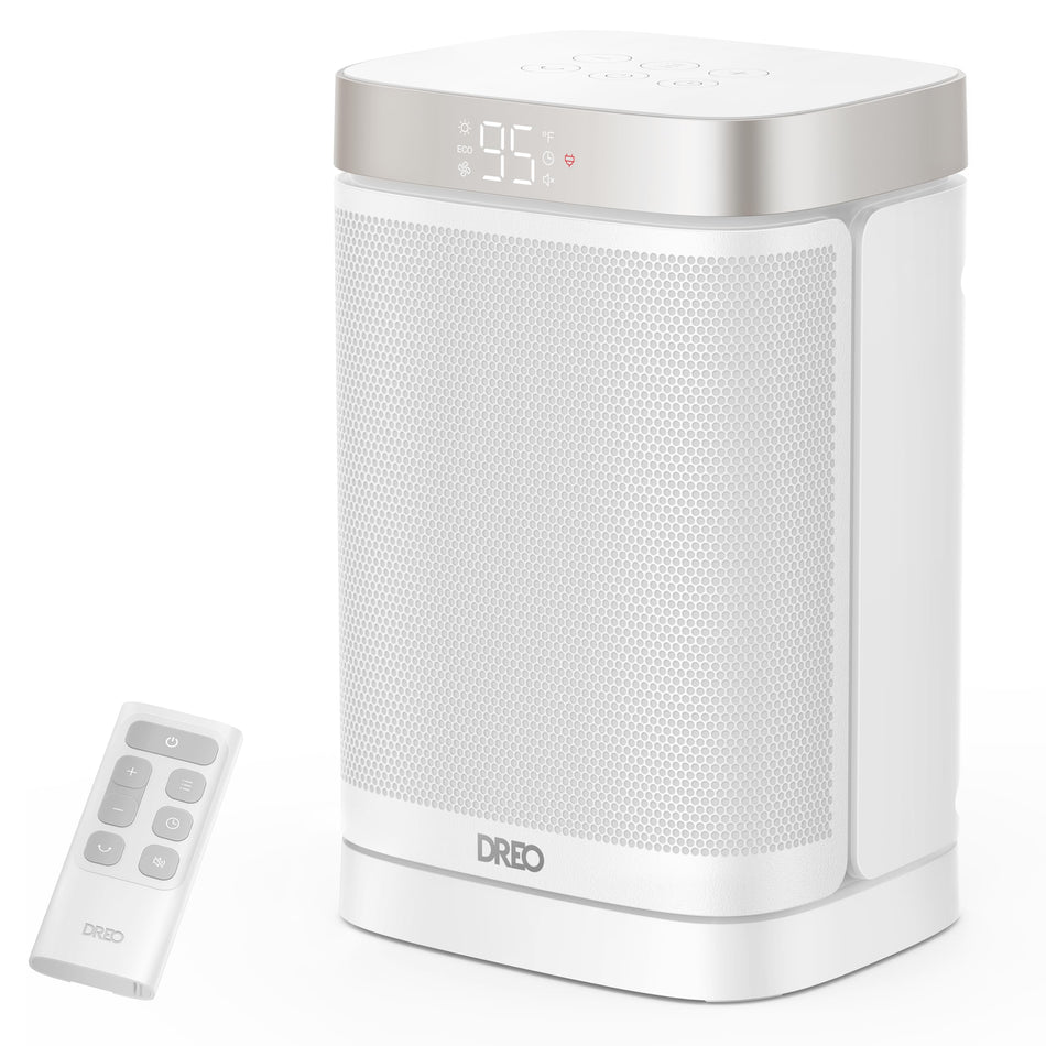 Dreo Space Heater, 1500W Portable Electric Heaters for Indoor Use, PTC Ceramic Heater for Office with Remote, Thermostat, 70°Oscillation, 12H Timer, 5 Modes, Safe Quiet Room Heater for Bedroom