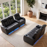 Weilianda Home Theater Seating, Top Grain Leather Movie Theater Chair