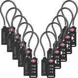 LUGGEX 10 Pack TSA Locks for Luggage, Luggage Locks TSA Approved