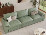 EASE MOOSE Modular Sectional Sofa, Leather Sectional Couch, Deep Brown