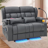Redlife 3-Seater Power Recliner Sofa with Dual Consoles, Massage & Heat