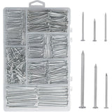 376PCS Nails & Hammer Set, 8oz Hammer, 6 Nail Sizes for Hanging Pictures